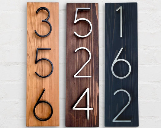 House Number Sign, Vertical Address Sign