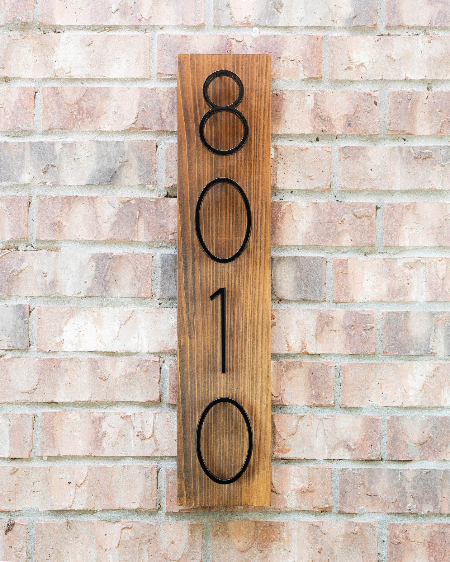 Vertical Address Plaque, Cedar Number Sign, Mount Floating House Number, Vertical Wooden House Numbers, Modern Wood House Number Sign