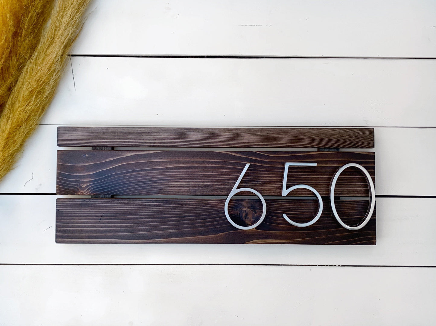 Horizontal House Number Sign, House Number Plaque, Address Plaque, Cedar Porch Sign, Housewarming Gift, New Home Gift