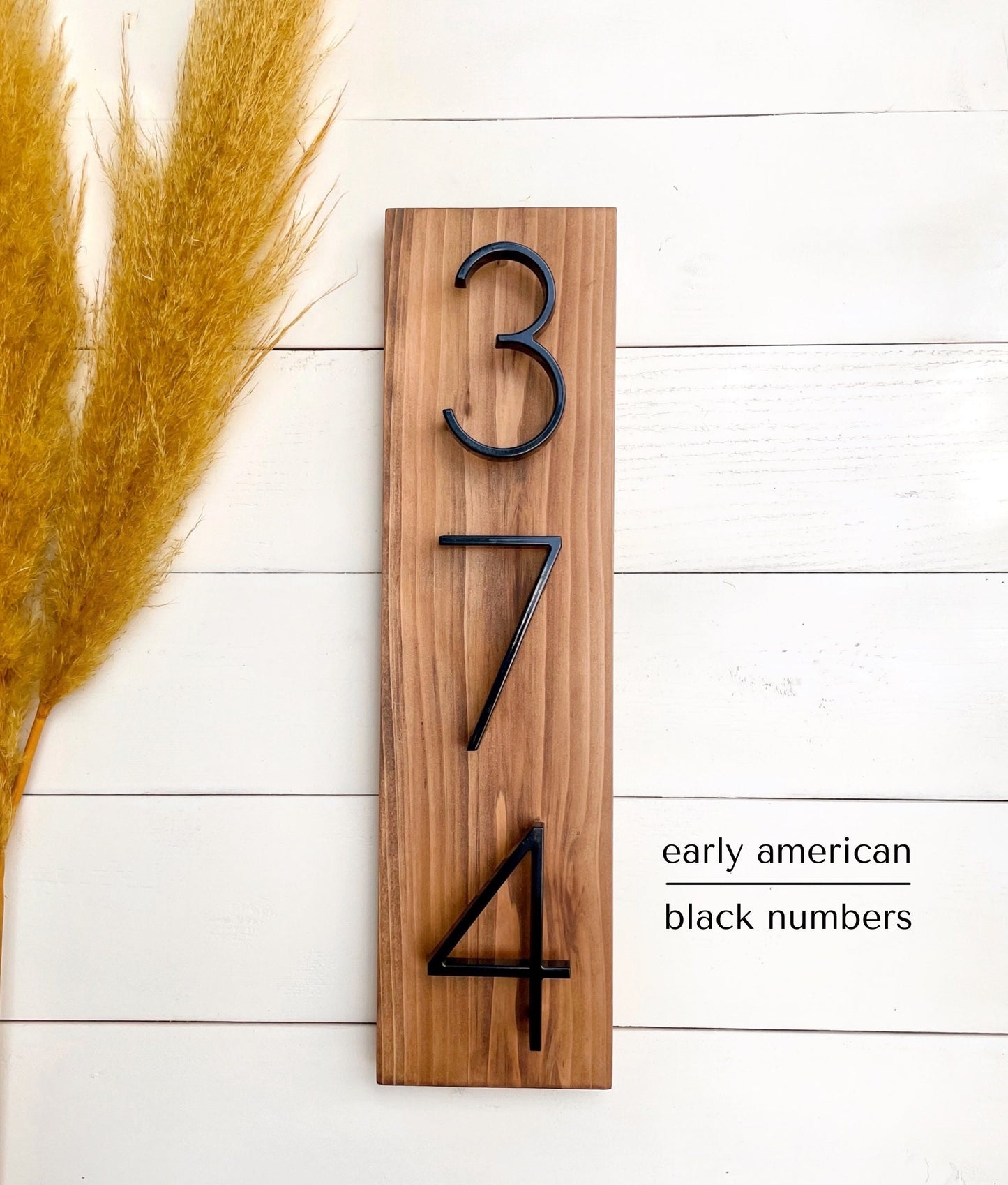 House Number Plaque, Vertical House Numbers, Wood Address Sign, Housewarming Gift, New Home Gift, Personalized Gift