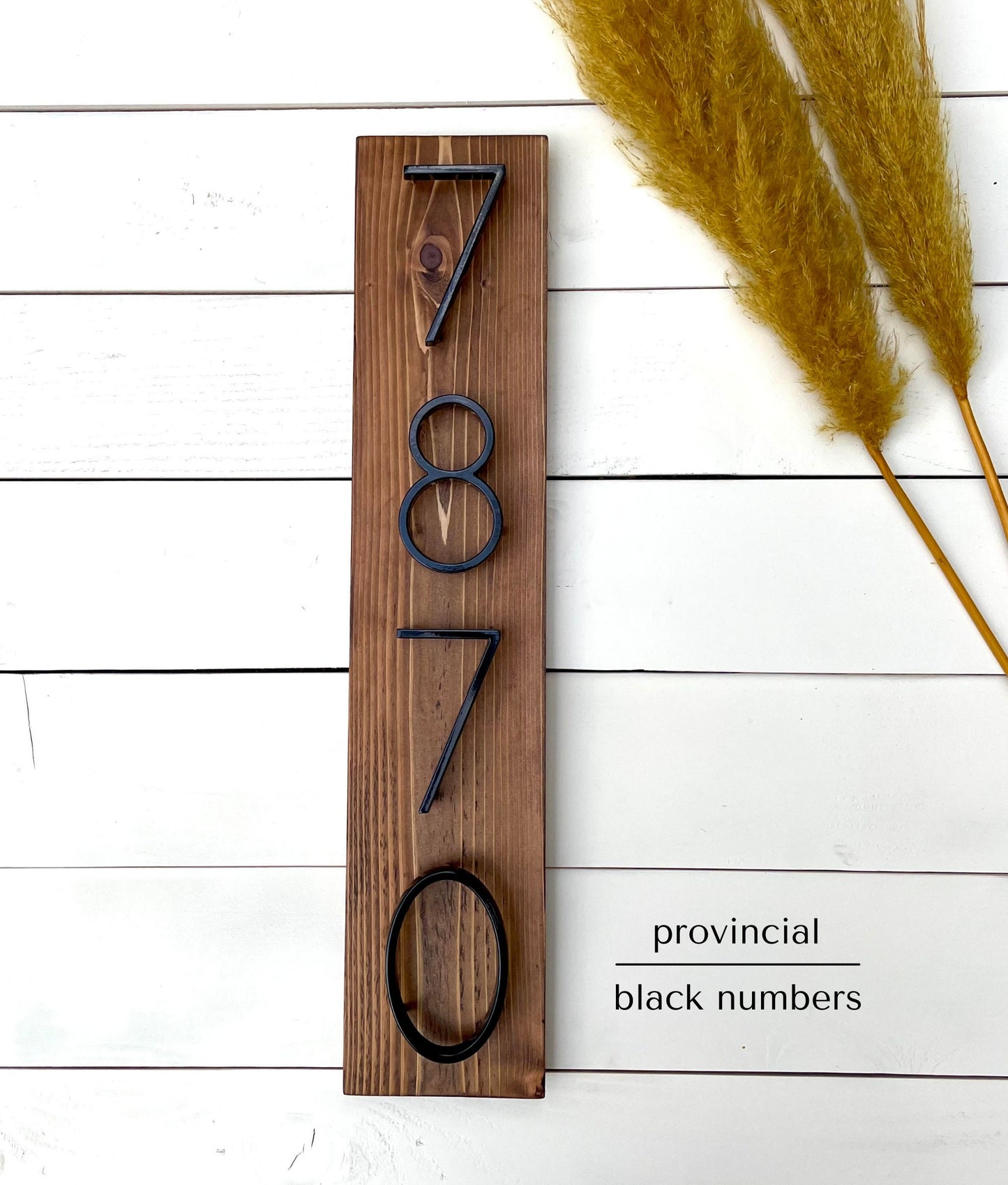 House Number Plaque, Vertical House Numbers, Wood Address Sign, Housewarming Gift, New Home Gift, Personalized Gift