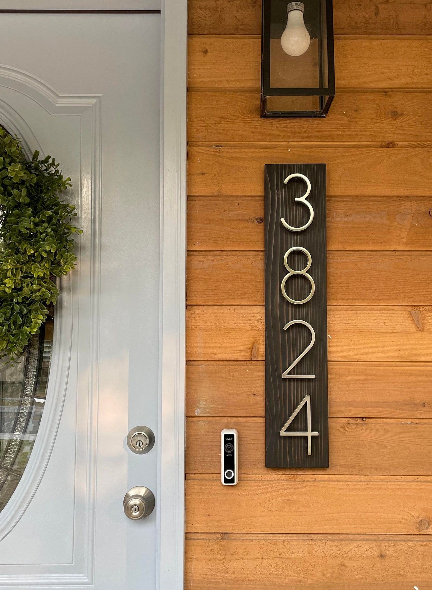 House Number Plaque, Vertical House Numbers, Wood Address Sign, Housewarming Gift, New Home Gift, Personalized Gift