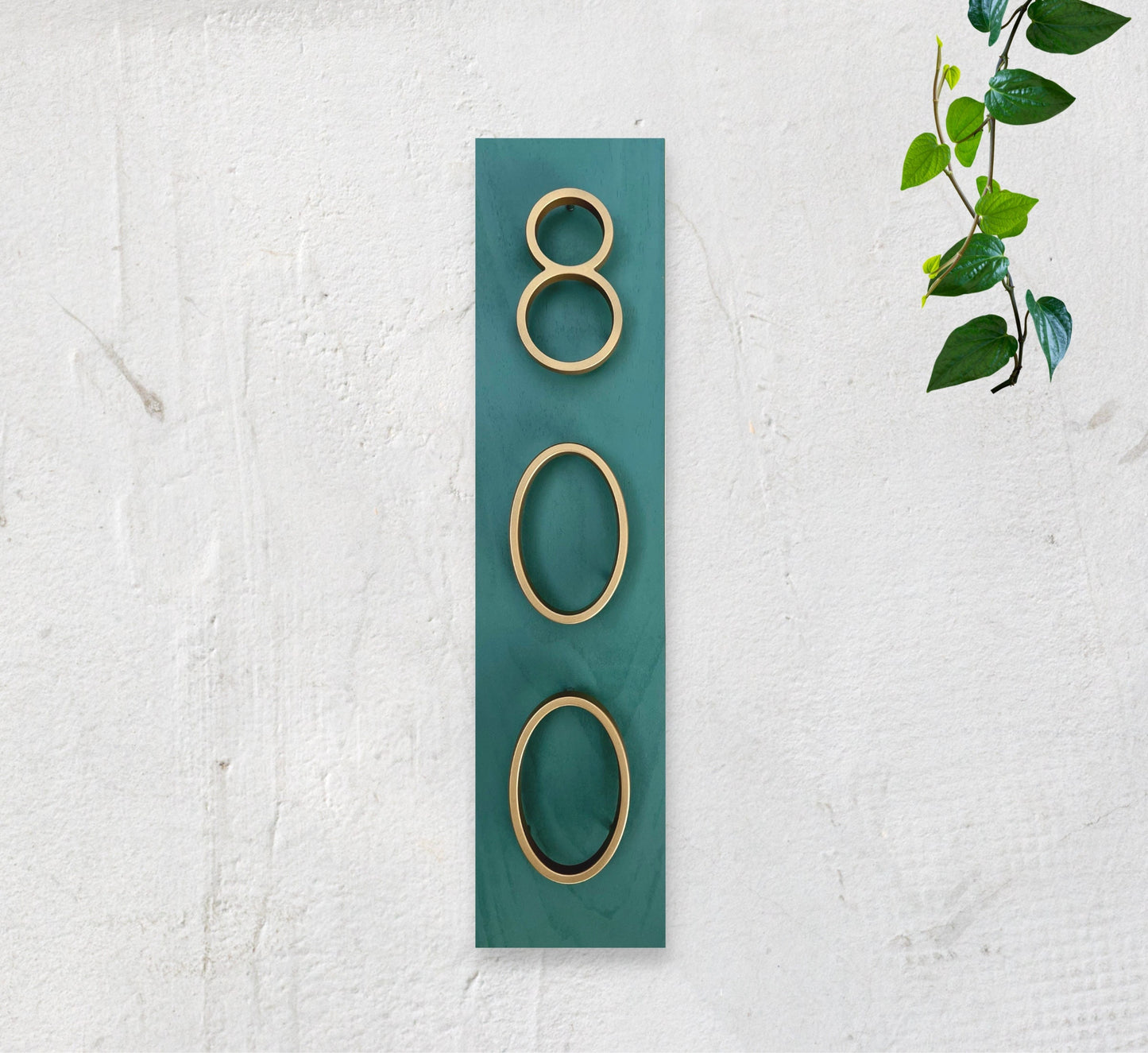 Gold House Numbers, Modern Address Sign, Vertical Address Plaque, Modern House Number Gift, Housewarming Present, Bronze House Numbers