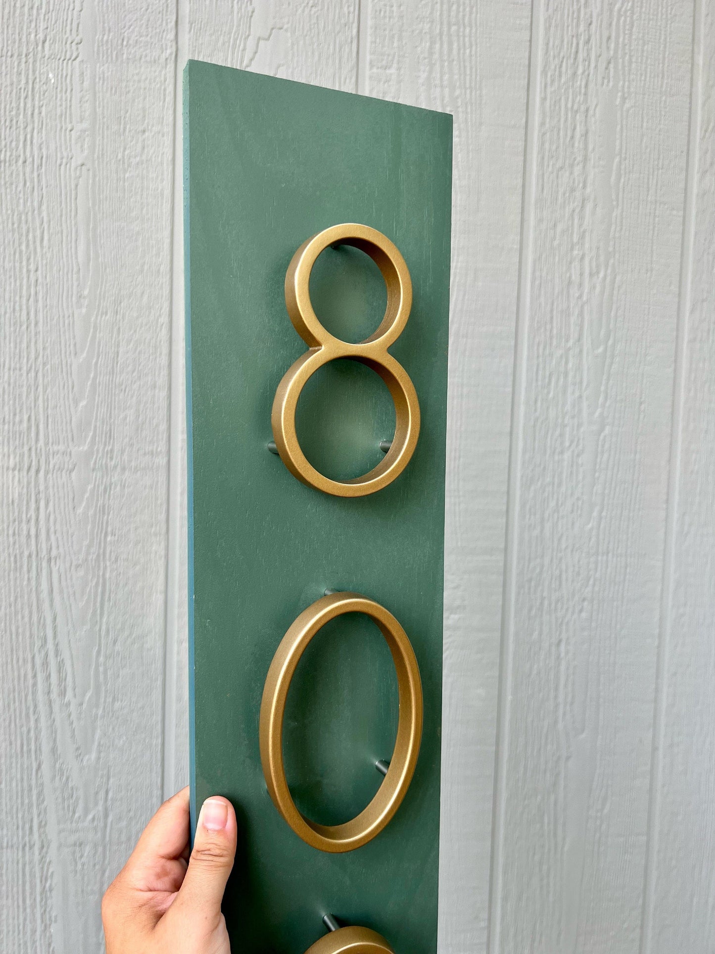 Gold House Numbers, Modern Address Sign, Vertical Address Plaque, Modern House Number Gift, Housewarming Present, Bronze House Numbers