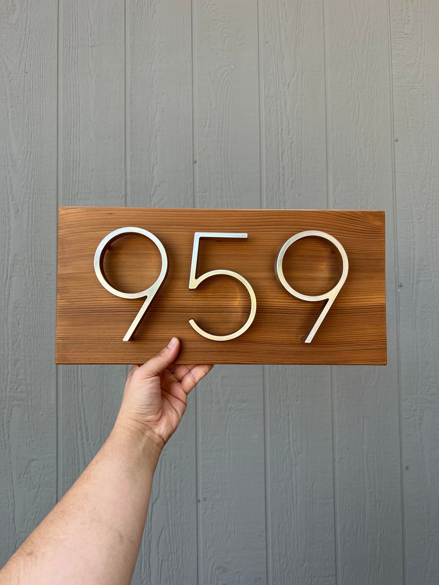 Home Gift, House Number Sign, Horizontal Wood Custom, House Numbers, Address Plaque, Modern Address Sign, Cedar Wood